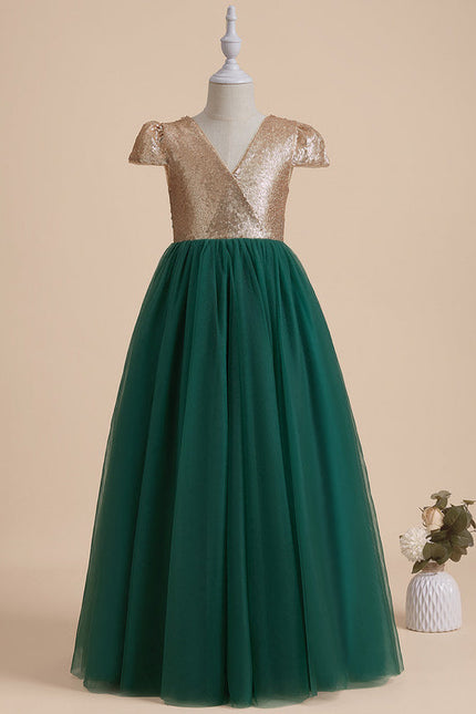 Robe Tulle Scintillante Enfant Élégante - gallery 1