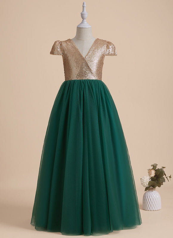 Robe Tulle Scintillante Enfant Élégante - gallery 1