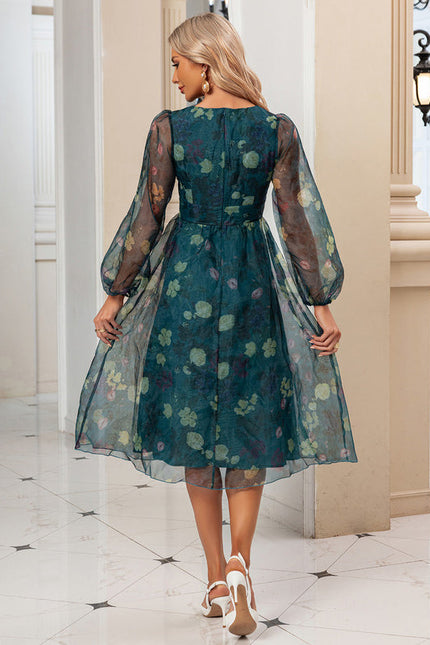 Robe Midi Organza Fleurs Délicates - gallery 5