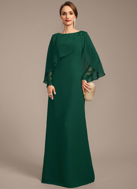 Robe Élégante À Manches Cape Verte - gallery 2