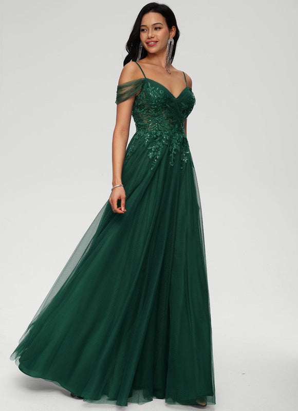 Robe Tulle Verte - gallery 1