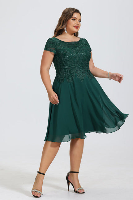 Robe De Soirée Dentelle Verte - gallery 9