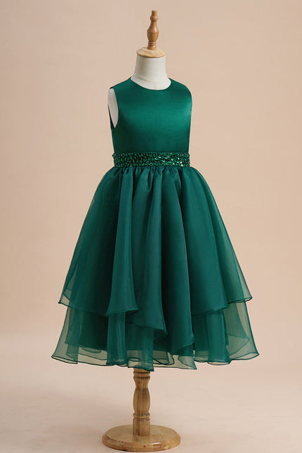 Robe Trapèze Satinée Enfant Chic - gallery 1