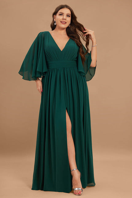 Robe Fluide Vert Émeraude Élégante - gallery 7