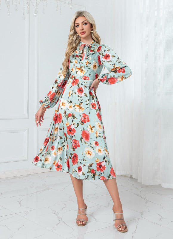 Robe Fleurie Verte Mariage