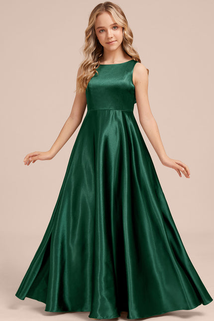 Robe Satin Vert Bouteille - gallery 3
