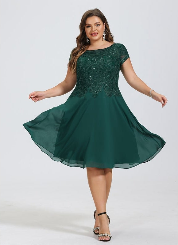Robe Longue Verte À Broderies - gallery 6