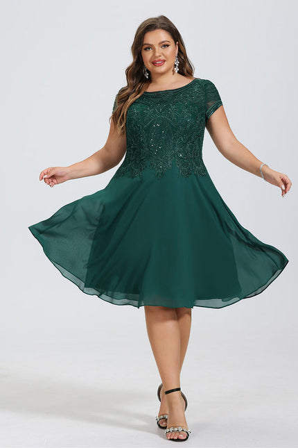Robe De Soirée Dentelle Verte - gallery 7