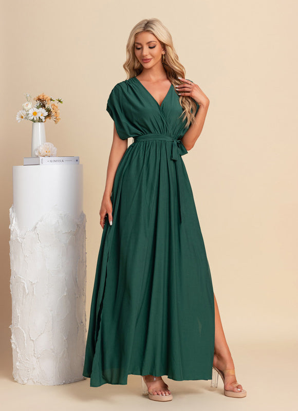 Robe Maxi Fluide Chic Verte - gallery 3