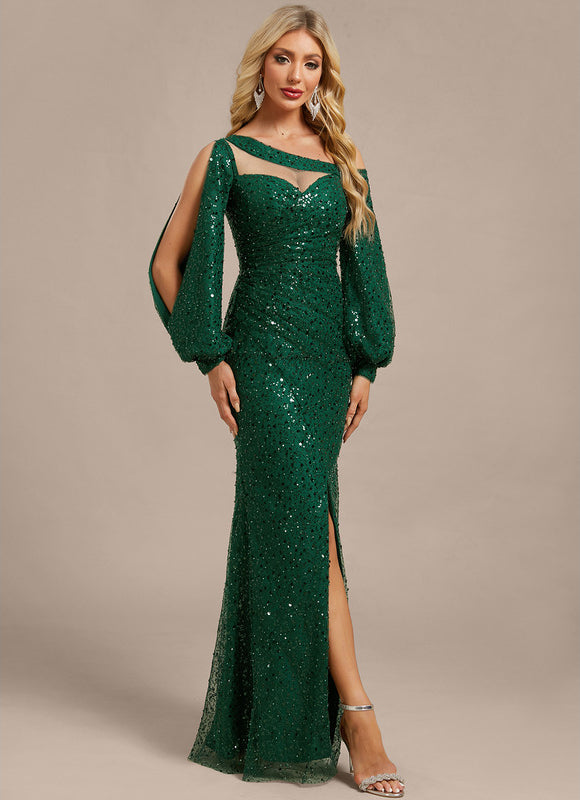 Robe Verte A Paillette