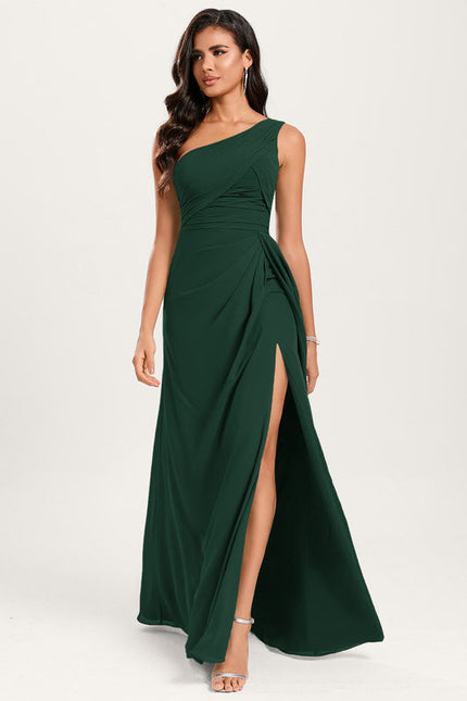 Robe Longue Vert Sapin Élégante - gallery 5