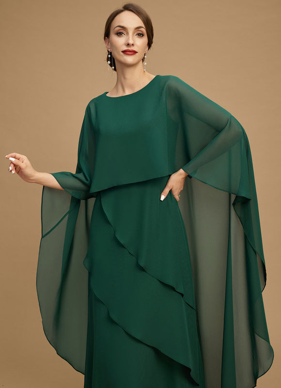 Robe Fluide Chic À Manches Cape - gallery 2