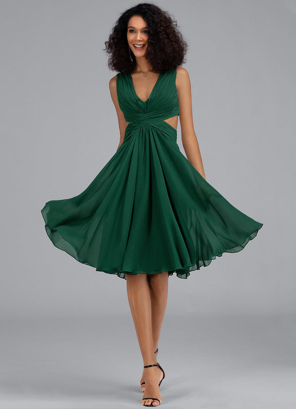 Robe Trapèze Chic Émeraude Fluide - gallery 3