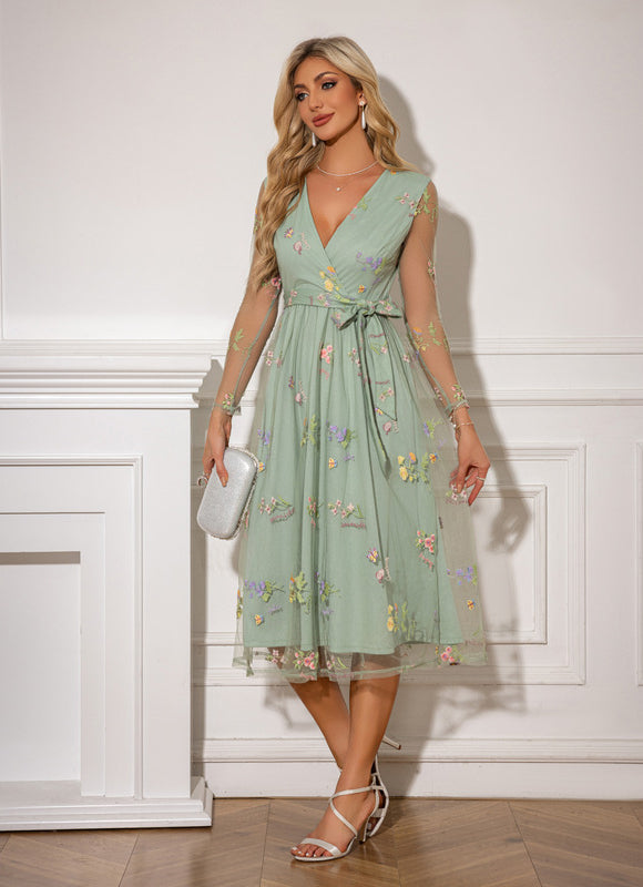 Robe Verte A Fleur - gallery 4