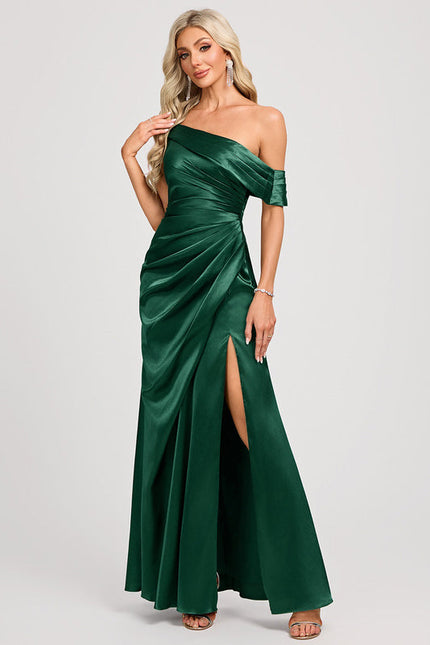 Robe Longue Asymétrique Verte - gallery 2