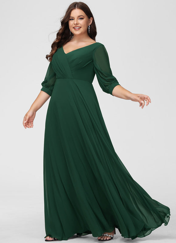 Robe Demoiselle D'Honneur Volants Verts - gallery 6