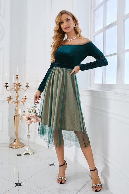 Robe Trapèze Velours Chic