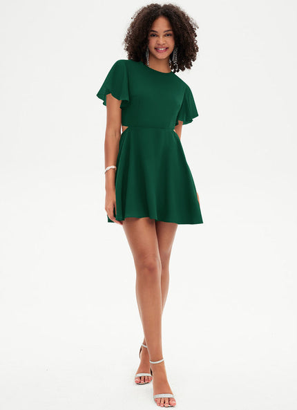 Robe Cocktail Vert Canard