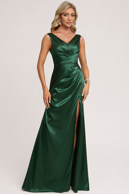 Robe Vert Kaki Satin