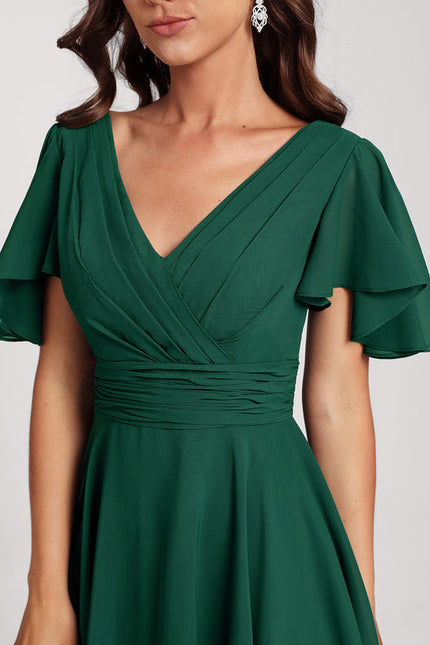 Robe Longue Vert D'Eau Dentelle - gallery 5