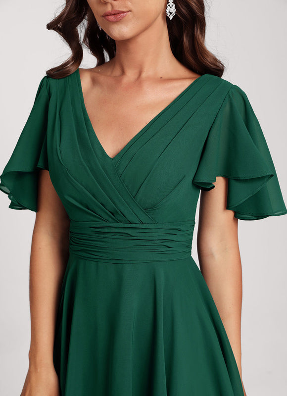Robe Longue Vert D'Eau Dentelle - gallery 5