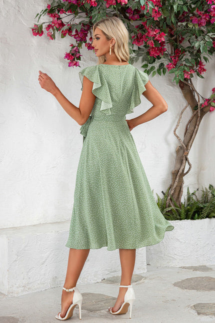 Robe Verte Volant - gallery 1