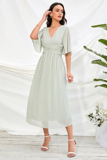 Robe De Demoiselle D'Honneur Vert Olive - gallery 1