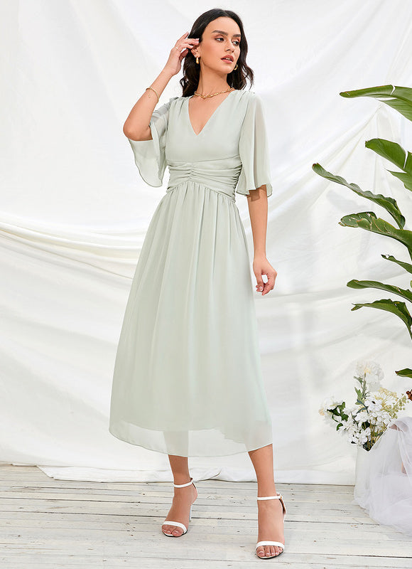 Robe De Demoiselle D'Honneur Vert Olive - gallery 1