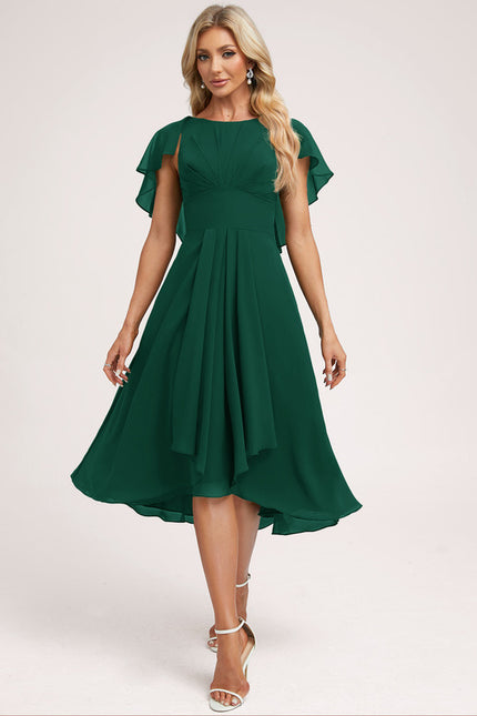 Robe Longue Vert Émeraude À Volants