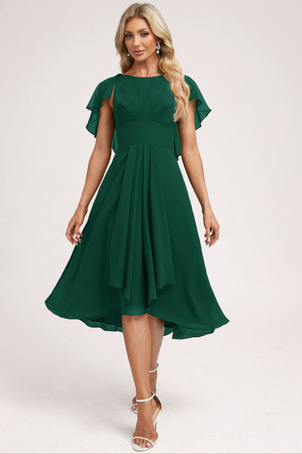 Robe Longue Vert Émeraude À Volants