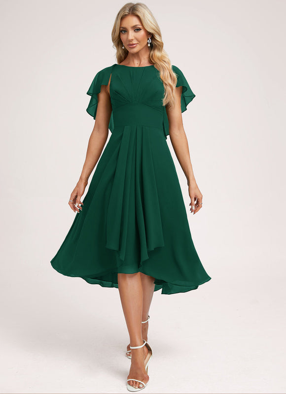 Robe Longue Vert Émeraude À Volants