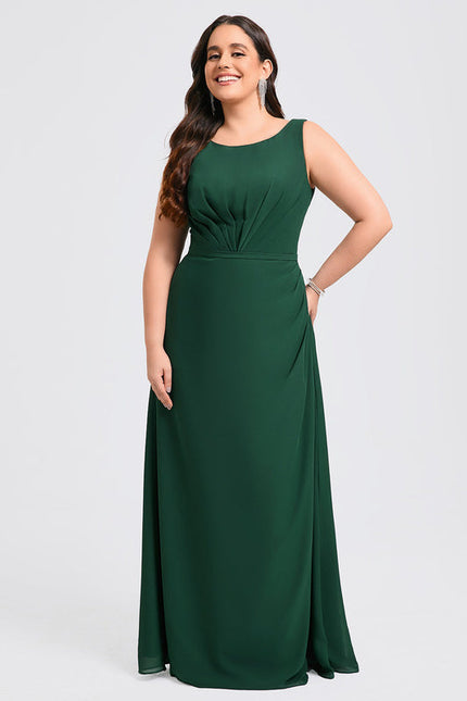 Robe Élégante Vert Foncé Fluide - gallery 5