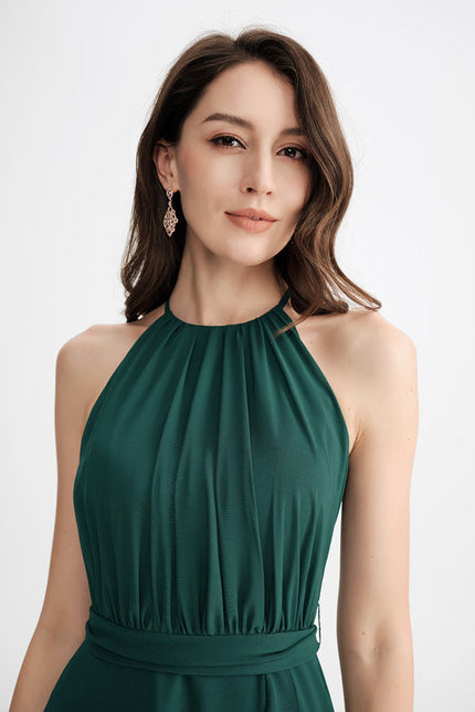 Robe Fluide Chic À Volants Verts - gallery 7