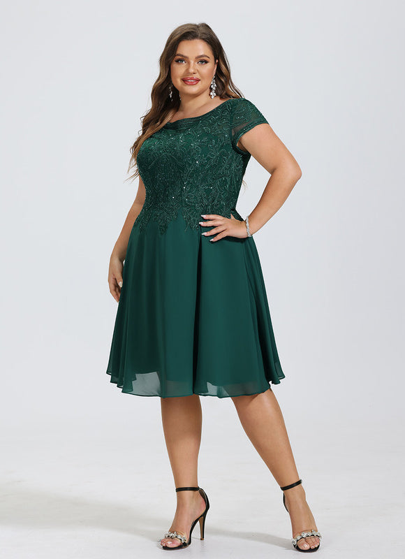 Robe De Soirée Dentelle Verte - gallery 8