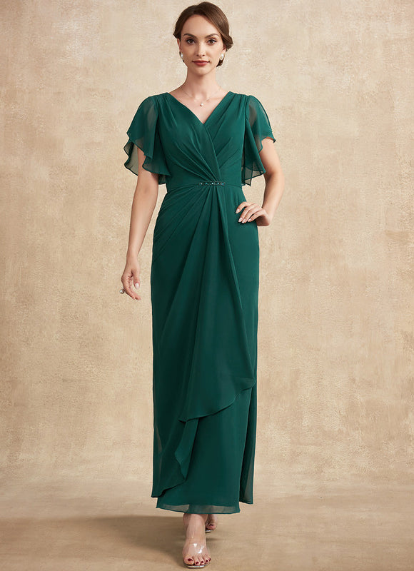 Robe Fluide Chic Col V Émeraude