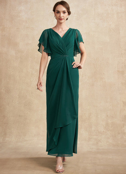 Robe Fluide Chic Col V Émeraude