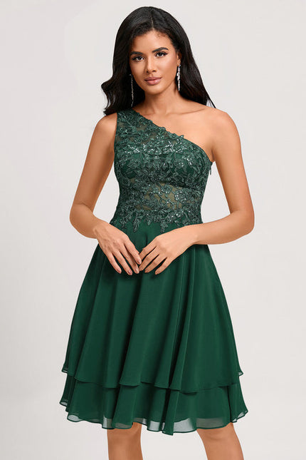 Robe Longue Verte À Volants - gallery 2