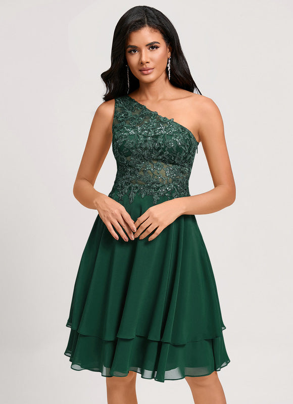 Robe Longue Verte À Volants - gallery 2