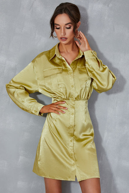 Robe Chemise Verte Femme