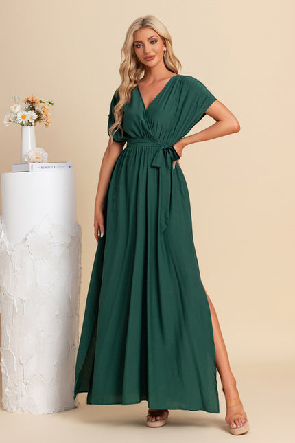 Robe Maxi Fluide Chic Verte - gallery 2