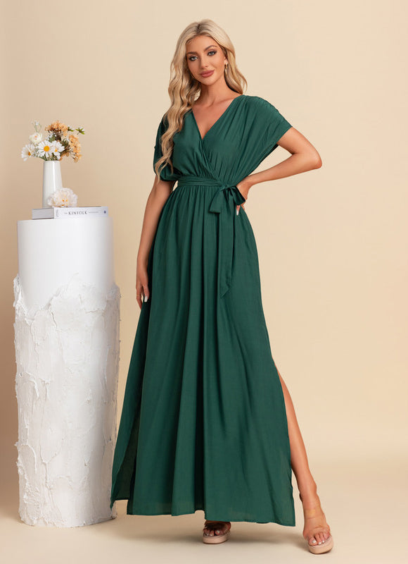 Robe Maxi Fluide Chic Verte - gallery 2