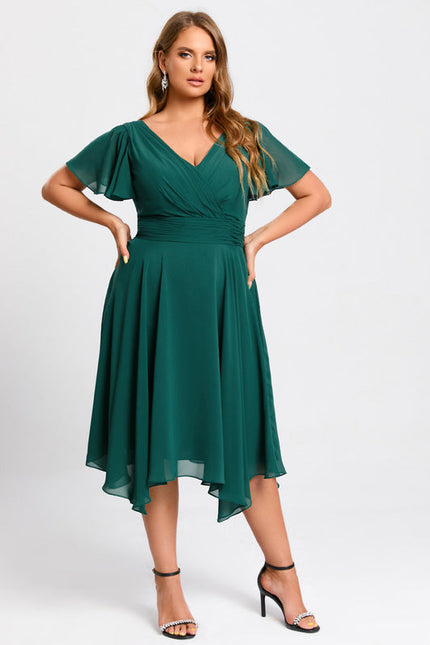 Robe Longue Vert D'Eau Dentelle - gallery 9