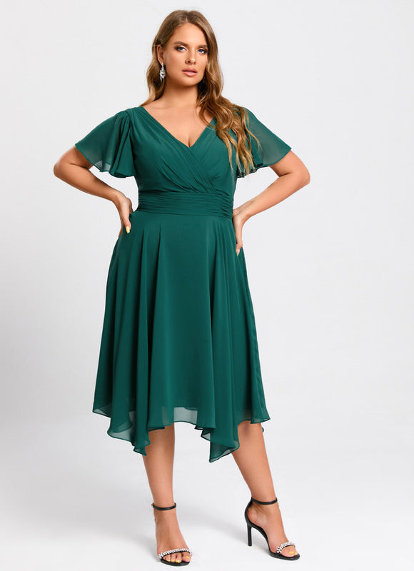 Robe Longue Vert D'Eau Dentelle - gallery 9