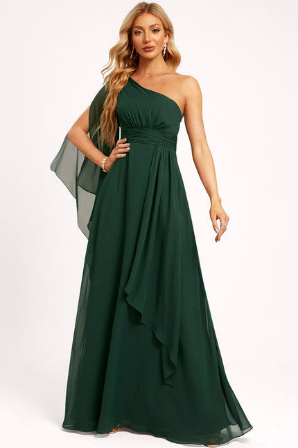 Robe Longue Vert Sapin Élégante - gallery 2
