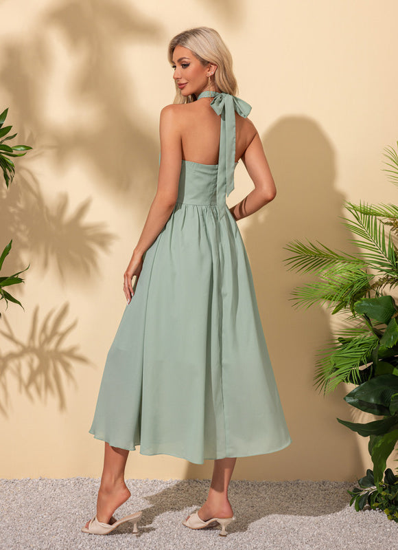Robe Demoiselle D'Honneur Vert Menthe - gallery 5