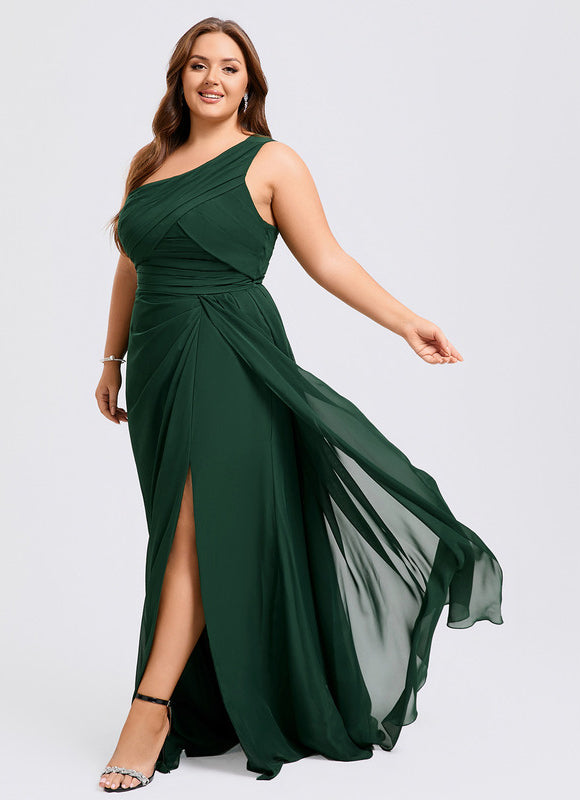 Robe Longue Vert Sapin Élégante - gallery 7