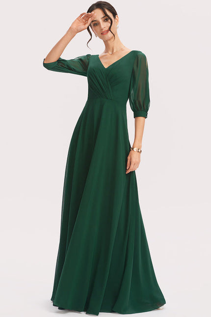 Robe Demoiselle D'Honneur Volants Verts - gallery 3