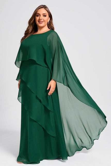 Robe Fluide Chic À Manches Cape - gallery 9