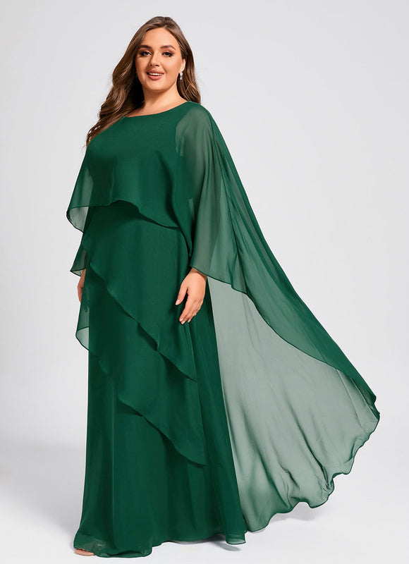 Robe Fluide Chic À Manches Cape - gallery 9