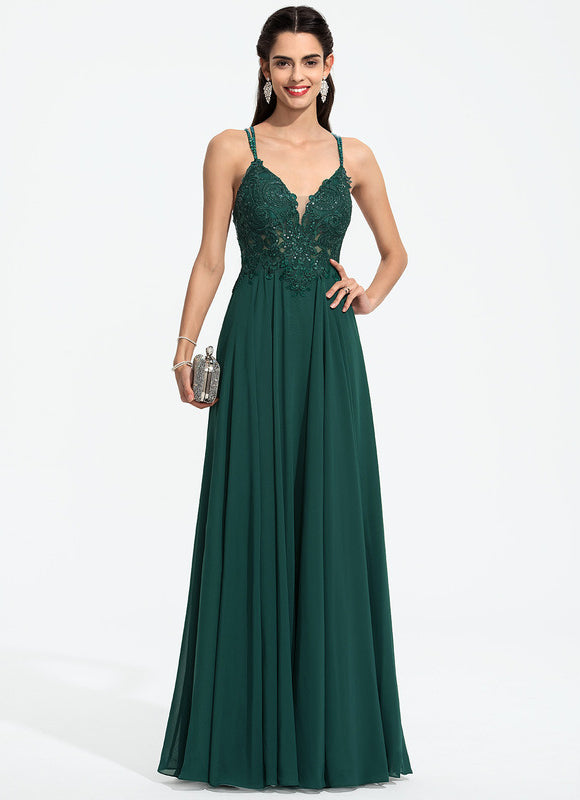 Robe Bal Émeraude Élégante Fluide - gallery 4